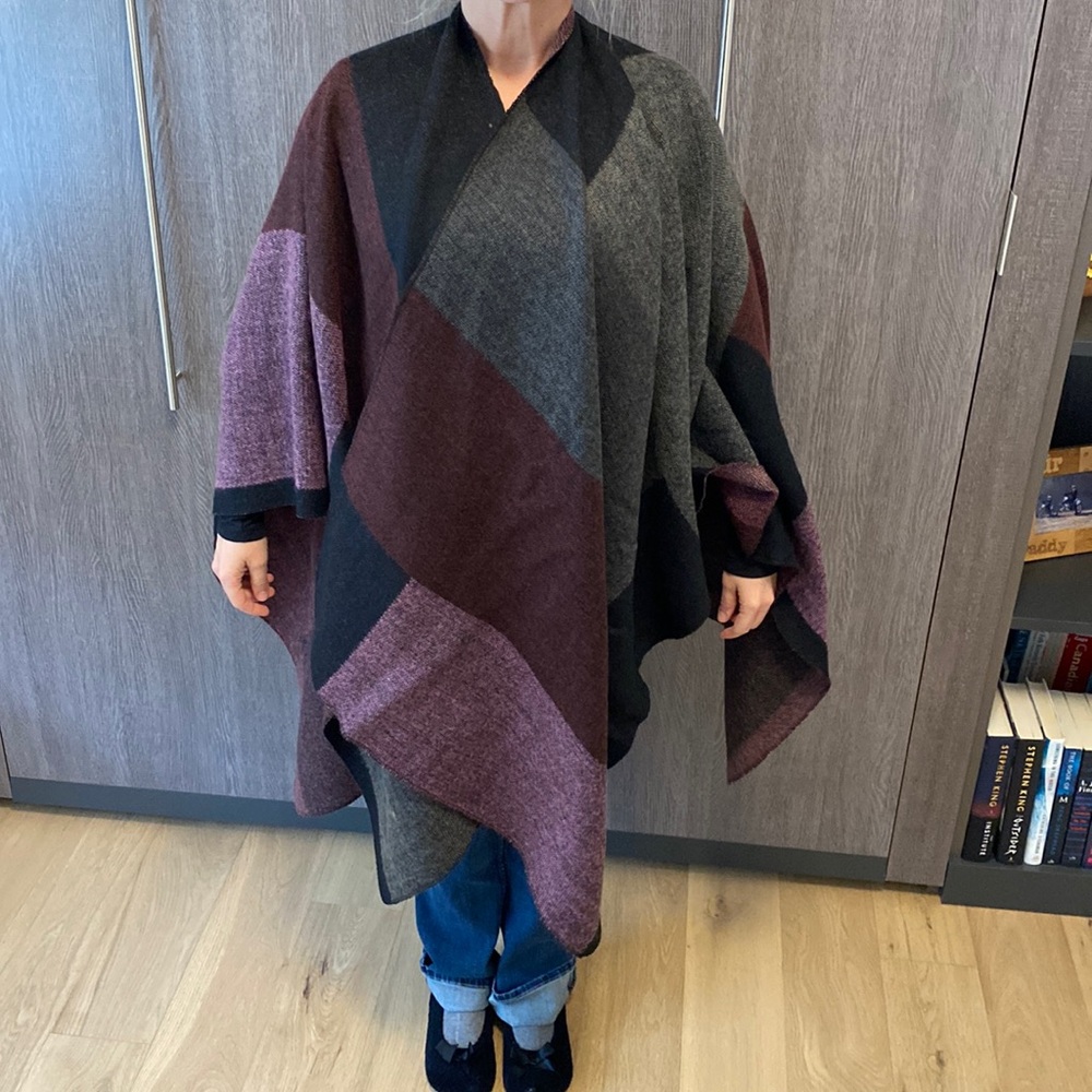 Multi colour poncho